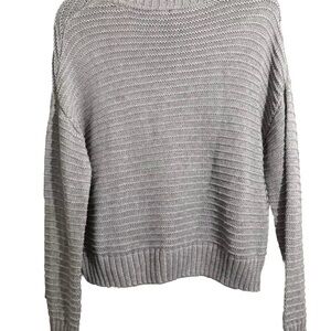 Grey Knitted Divided Sweater Women’s S